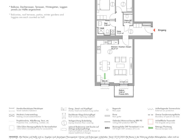 Wohnung zum Kauf 708.000 € 3 Zimmer 86,3 m²<br/>Wohnfläche 1.<br/>Geschoss Schwedische Allee 21 Krampnitz Potsdam 14476