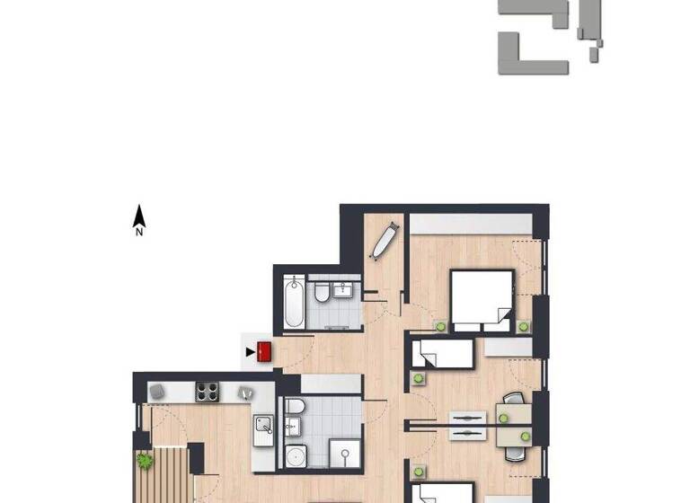 Wohnung zur Miete 1.328 € 5 Zimmer 110 m² 3. Geschoss frei ab sofort Kurt-Schumacher-Ring 228 Detmerode Wolfsburg 38444