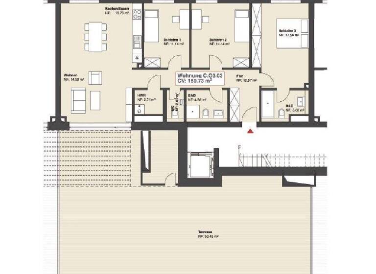 Penthouse zum Kauf provisionsfrei 1.075.000 € 160,7 m² Wasserbillig 6635