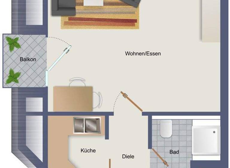 Studio zum Kauf 139.000 € 1 Zimmer 34 m² Haidenhof-Süd Passau 94032
