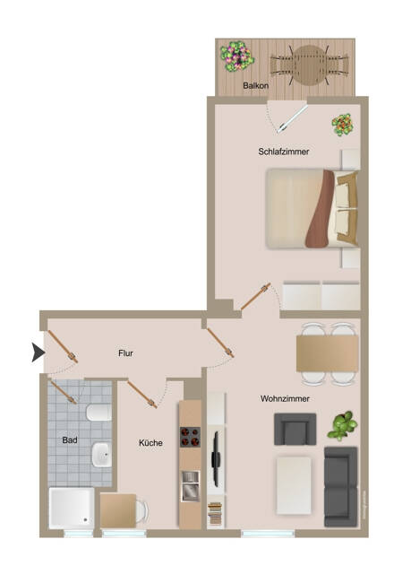 Wohnung zum Kauf 58.750 € 2 Zimmer 45,3 m²<br/>Wohnfläche 1.<br/>Geschoss Rudolf-Breitscheid-Straße 12 Bad Dürrenberg Bad Dürrenberg 06231