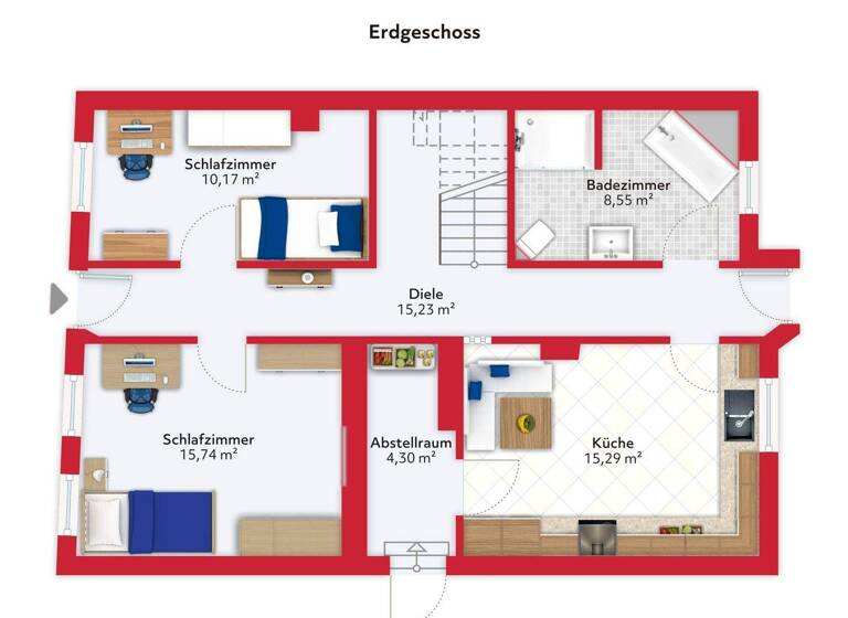 Reihenmittelhaus zum Kauf 299.000 € 8 Zimmer 201 m² 309 m² Grundstück Wellen 54441