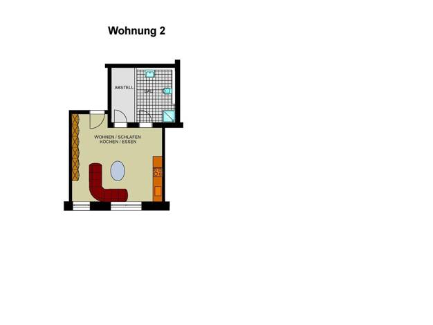 Wohnung zur Miete - Erstbezug 595 € 1,5 Zimmer 46 m² EG frei ab 01.09.2025 Kray Essen 45307