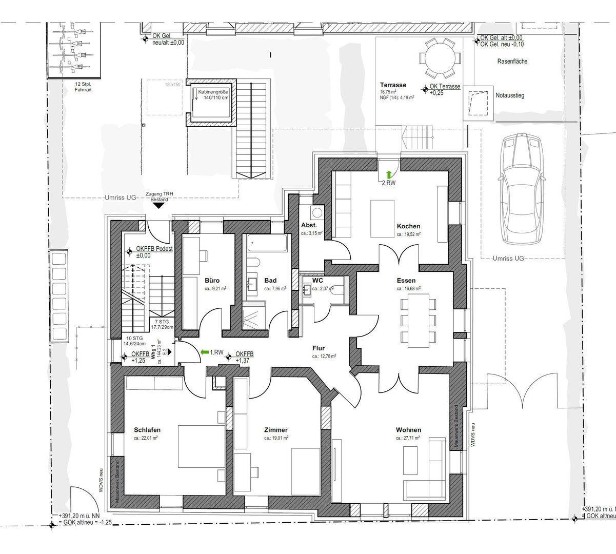 Wohnung zur Miete 1.900 € 5 Zimmer 146 m²<br/>Wohnfläche EG<br/>Geschoss Maistraße 4 West Landshut 84034