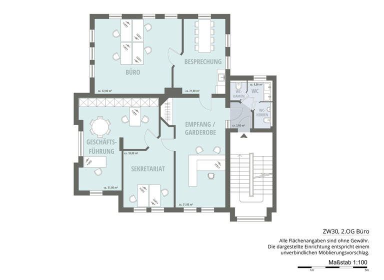 Büro zur Miete provisionsfrei 950 € 5 Zimmer 150 m² Bürofläche teilbar ab 150 m² Zwingerstraße 30 Döbeln 04720
