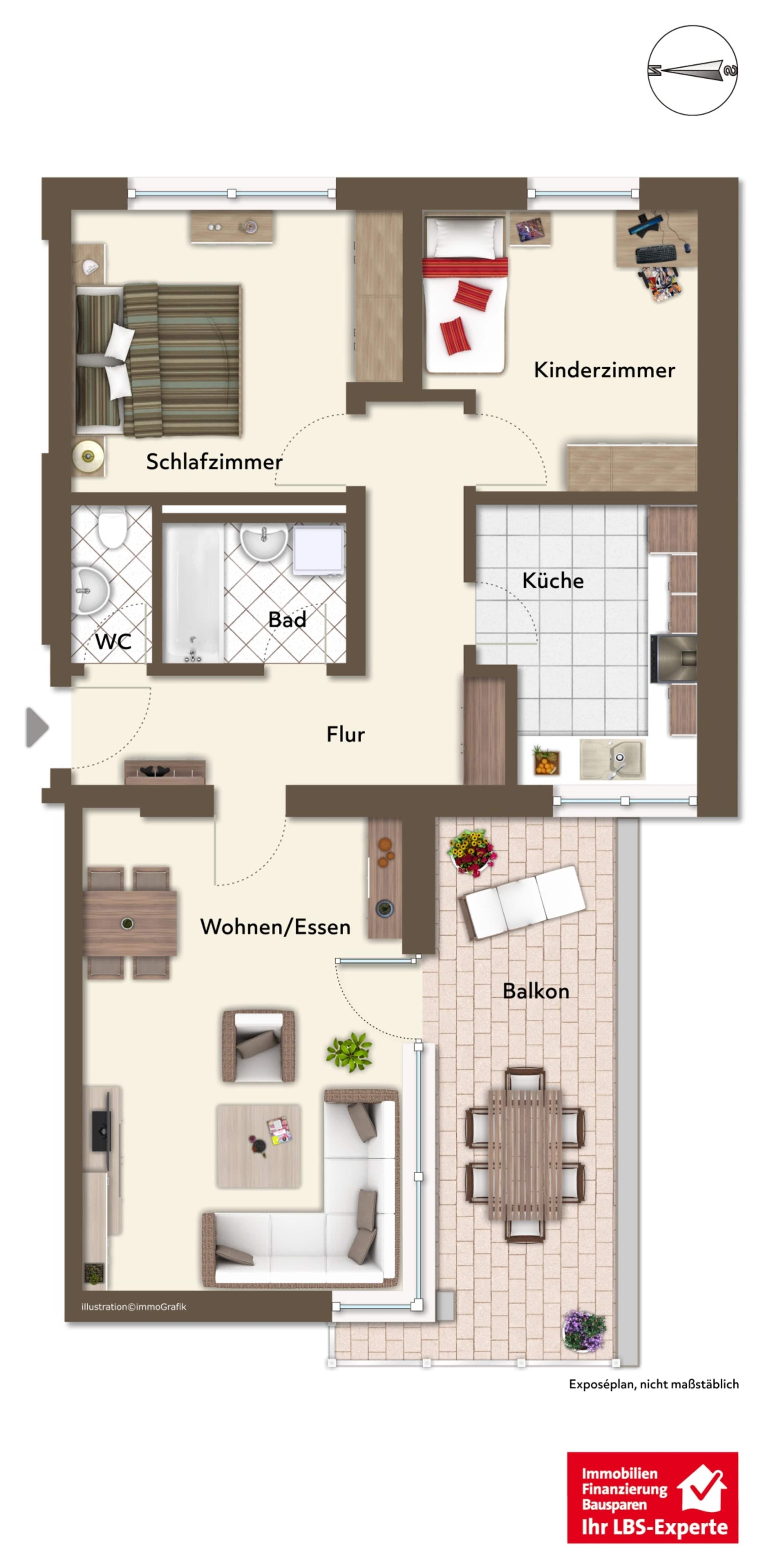 Wohnung zum Kauf 445.000 € 3 Zimmer 81 m²<br/>Wohnfläche Neugermering Germering 82110