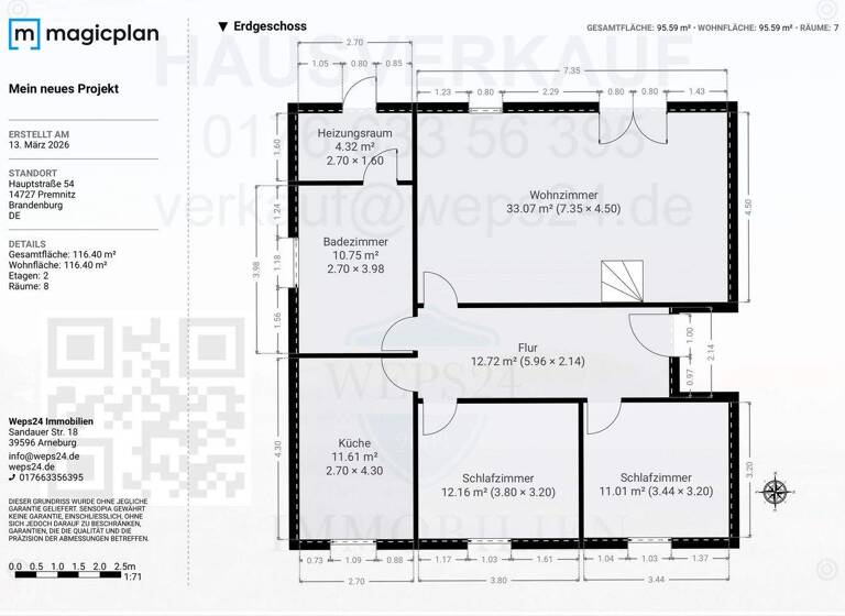 Bungalow zum Kauf 330.000 € 4 Zimmer 105 m² 438 m² Grundstück frei ab 01.06.2026 Mögelin Premnitz 14727
