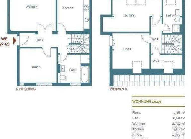 Maisonette zum Kauf - Erstbezug provisionsfrei 463.000 € 4,5 Zimmer 110 m² 4. Geschoss frei ab sofort Ilversgehofen Erfurt 99086