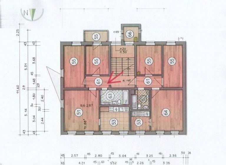 Wohnung zur Miete 420 € 3 Zimmer 69,5 m² Geschoss 2/4 frei ab sofort Mühlgasse 7 Schönau Chemnitz 09116