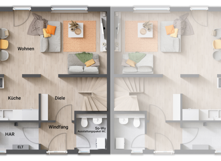 Doppelhaushälfte zum Kauf provisionsfrei 271.000 € 3 Zimmer 104 m² 400 m² Grundstück Kochstedt Dessau-Roßlau 06847