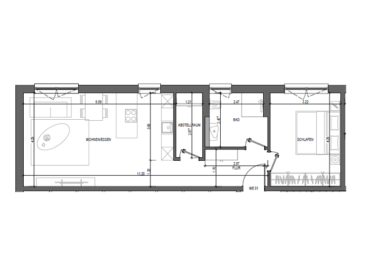 Wohnung zur Miete 983 € 2 Zimmer 59,6 m² 1. Geschoss frei ab sofort Schulstraße 5 Nittel 54453