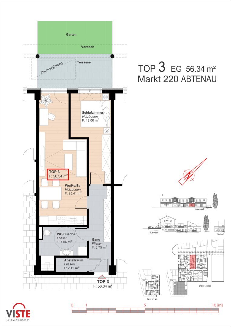 Wohnung zum Kauf 233.000 € 2 Zimmer 56,3 m²<br/>Wohnfläche EG<br/>Geschoss Markt 220 Abtenau 5441