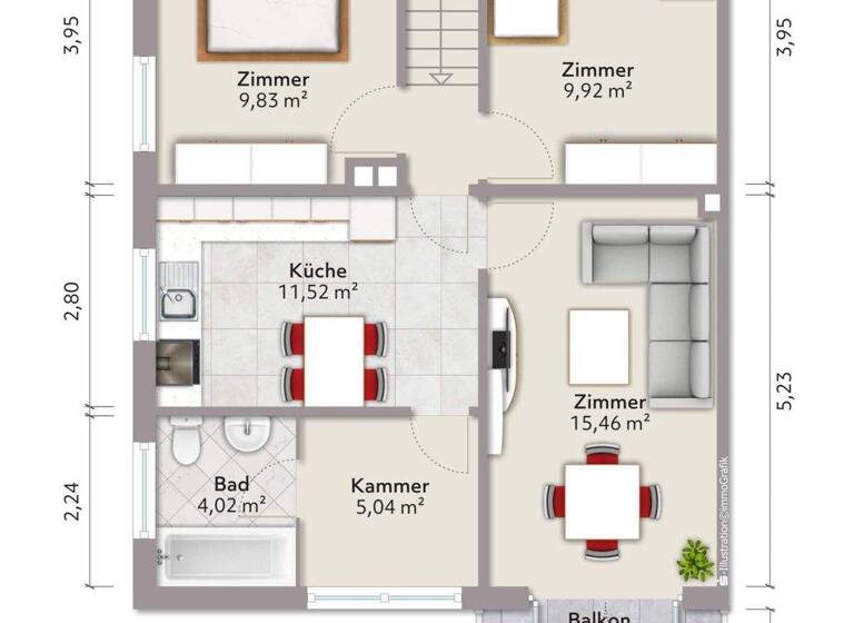Wohnung zum Kauf 80.000 € 3 Zimmer 60,6 m² Hittfeld Seevetal 21218