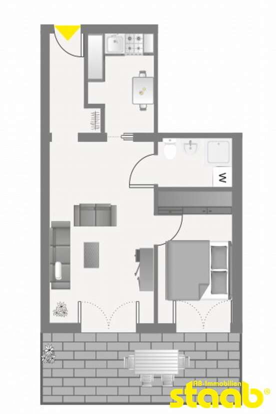 Wohnung zum Kauf 210.000 € 2 Zimmer 52 m²<br/>Wohnfläche 2.<br/>Geschoss Stadtmitte Aschaffenburg 63743