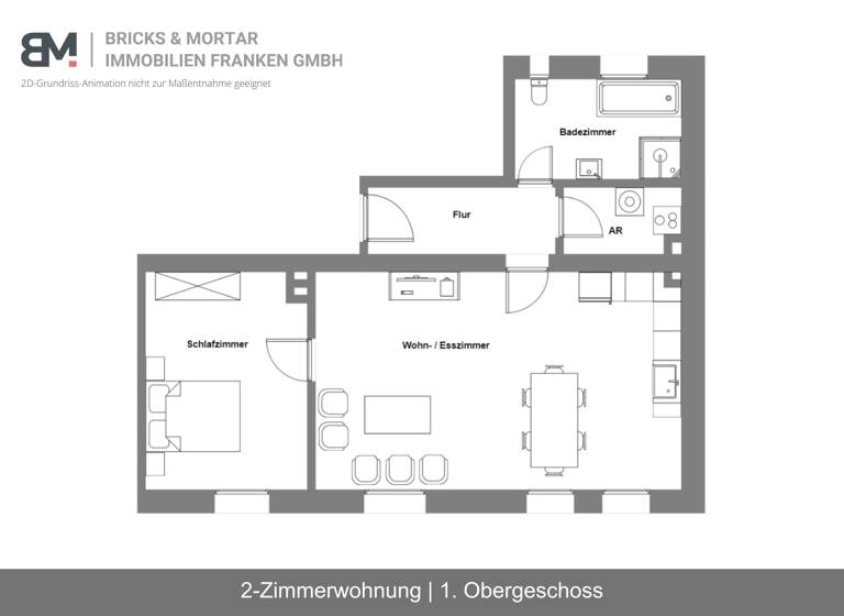 Wohnung zum Kauf 249.000 € 2 Zimmer 70 m²<br/>Wohnfläche 1.<br/>Geschoss Innenstadt Fürth 90762