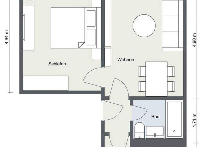Wohnung zur Miete 322 € 2 Zimmer 48,8 m² 1. Geschoss Bahnhofsweg 13b Altdöbern 03229