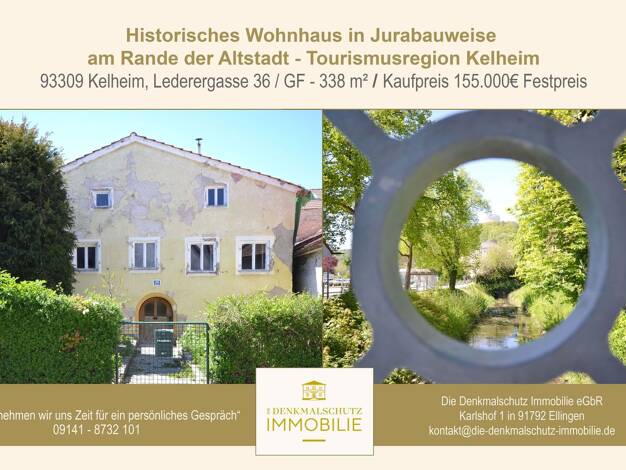 Haus zum Kauf 155.000 € 230 m² 338 m² Grundstück Lederergasse 36 Kelheim Kelheim 93309