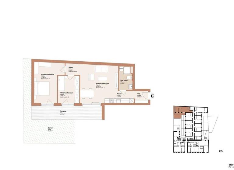 WG-Zimmer zum Kauf - Erstbezug 399.000 € 3 Zimmer 66,5 m² EG Wien,Ottakring 1160