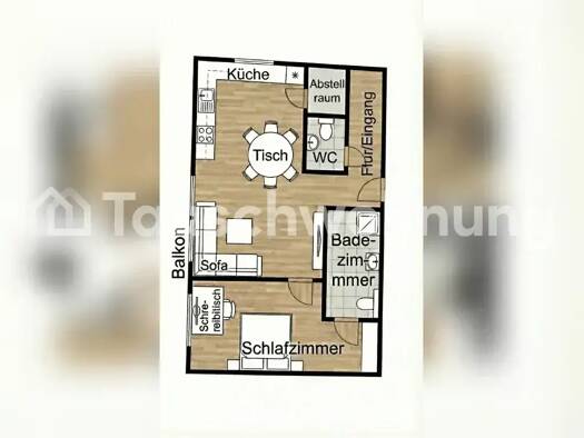 Wohnung zur Miete Tauschwohnung 1.117 € 2 Zimmer 70 m² 1. Geschoss Flingern Süd Düsseldorf 40233
