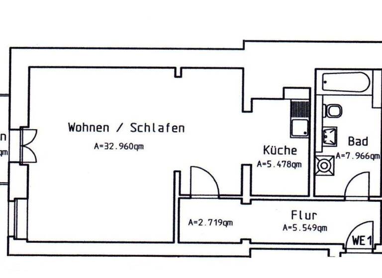 Studio zur Miete 356 € 1 Zimmer 56,8 m² 2. Geschoss Ernst-Thälmann-Straße 134 Senftenberg 01968