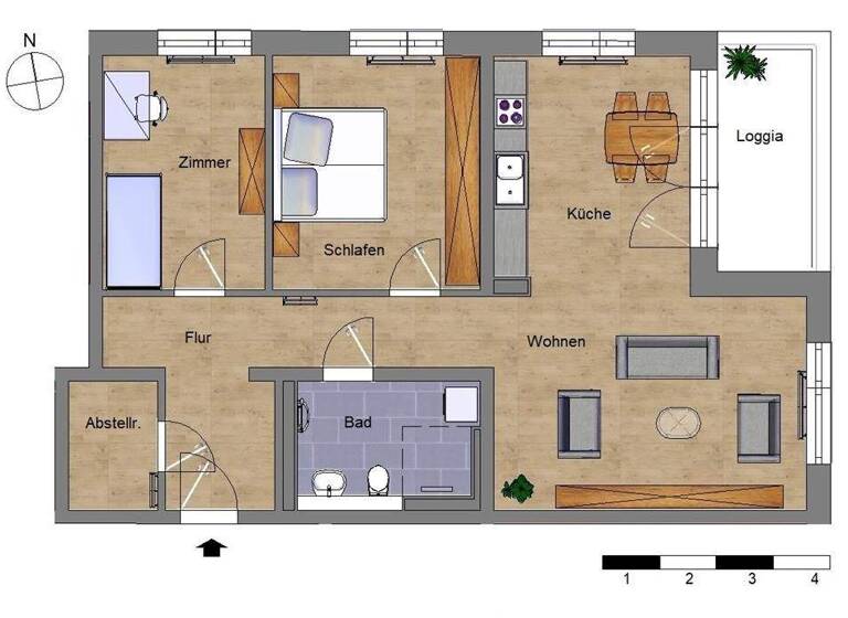 Wohnung zur Miete 1.040 € 3 Zimmer 88,5 m² frei ab 01.05.2026 Innersteweg 5 Burg Hannover 30419