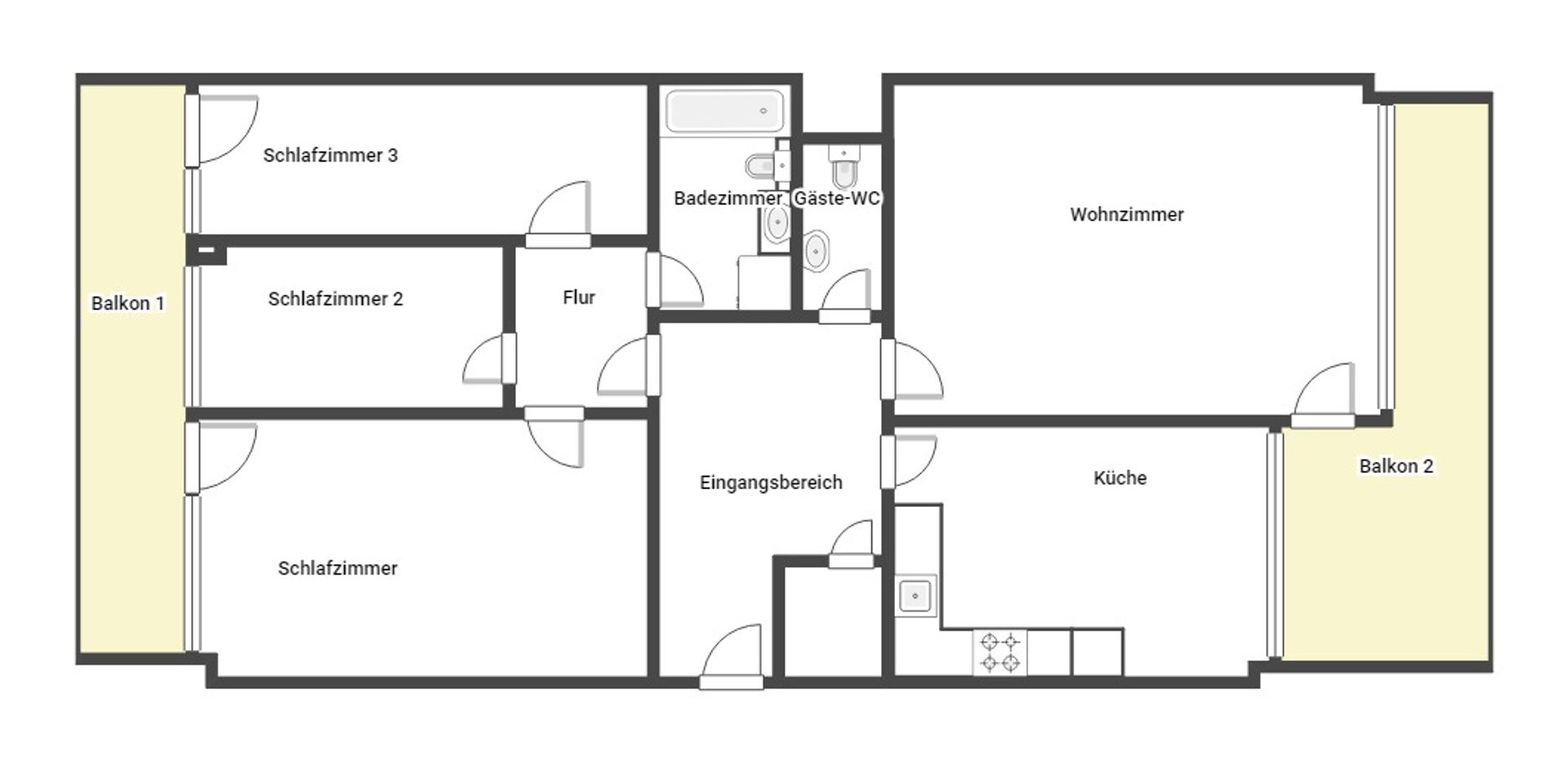 Wohnung zum Kauf provisionsfrei 330.000 € 4 Zimmer 120,3 m²<br/>Wohnfläche 1.<br/>Geschoss Hammfeld Neuss 41460