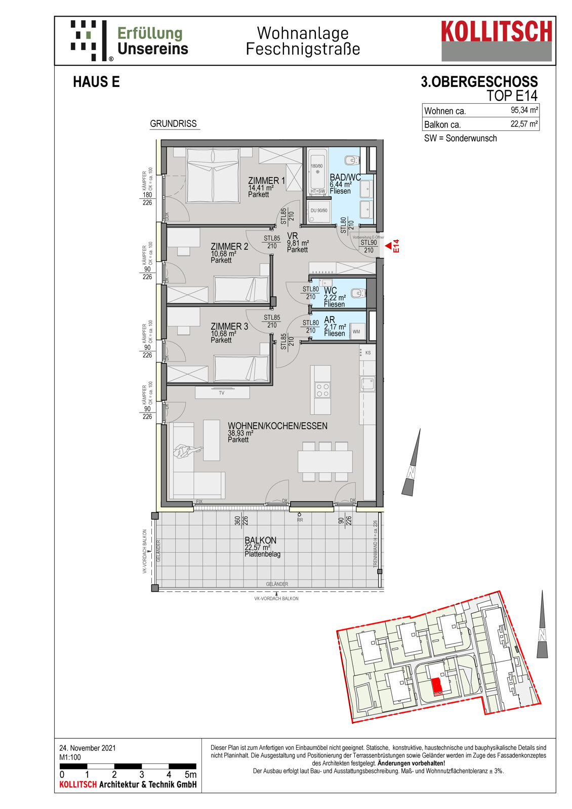 Wohnung zum Kauf 447.100 € 4 Zimmer 95,3 m²<br/>Wohnfläche Annabichl Klagenfurt am Wörthersee 9020