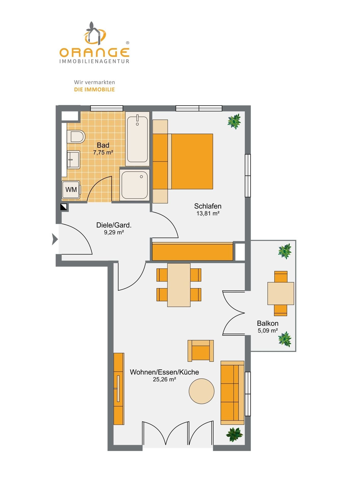 Wohnung zum Kauf 549.000 € 2 Zimmer 57 m²<br/>Wohnfläche 1.<br/>Geschoss Obersendling München / Thalkirchen-Obersendling-Forstenried-Für 81477