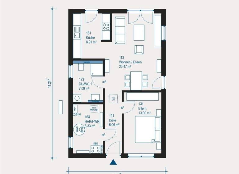 Bungalow zum Kauf 408.359 € 1 Zimmer 66,9 m² 314 m² Grundstück Altrip 67122