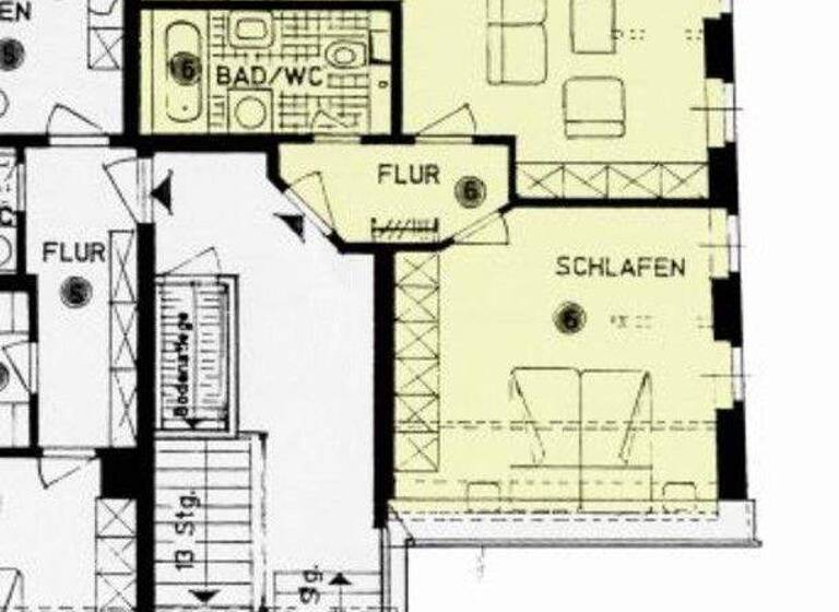 Wohnung zur Miete 325 € 2 Zimmer 50 m² 2. Geschoss Karlstraße 1 Niederplanitz Zwickau 08062
