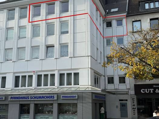 Wohnung zur Miete 720 € 3 Zimmer 80 m² frei ab sofort Ostwall 140-142 Stadtmitte Krefeld 47798