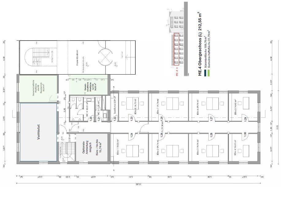 Bürofläche zur Miete 12,50 € 212,6 m²<br/>Bürofläche ab 212,6 m²<br/>Teilbarkeit Nußdorf 83131