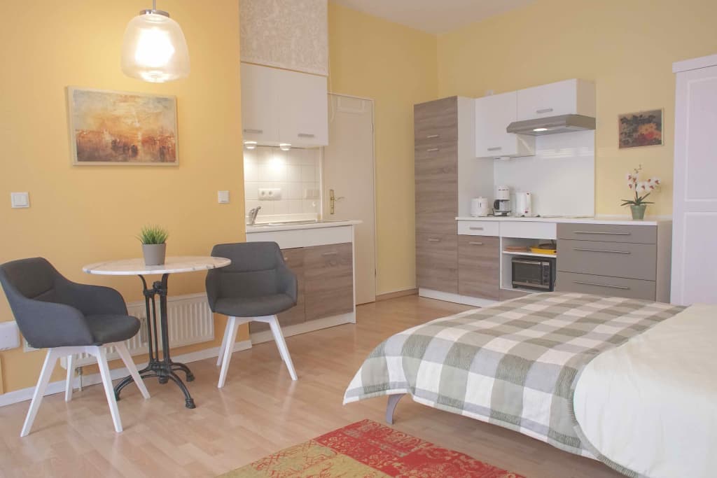 Wohnung zur Miete Wohnen auf Zeit 877 € 1 Zimmer 28 m²<br/>Wohnfläche 01.06.2025<br/>Verfügbarkeit Bergmannstraße Striesen-West (Altstriesen) Dresden 01309