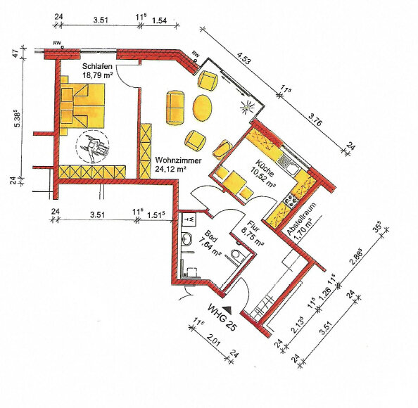 Wohnung zur Miete 720 € 2 Zimmer 72 m²<br/>Wohnfläche 1.<br/>Geschoss ab sofort<br/>Verfügbarkeit Gettorf 24214