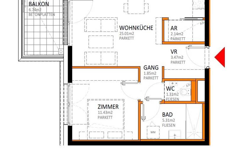 Wohnung zum Kauf 313.000 € 2 Zimmer 50,5 m² 4. Geschoss Laxenburger Straße 151 Wien 1100