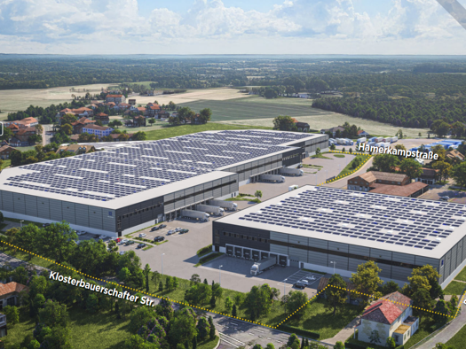 Lagerhalle zur Miete - Erstbezug provisionsfrei 6,25 € 36.994 m² Lagerfläche teilbar ab 6.076 m² Quernheim Kirchlengern 32278