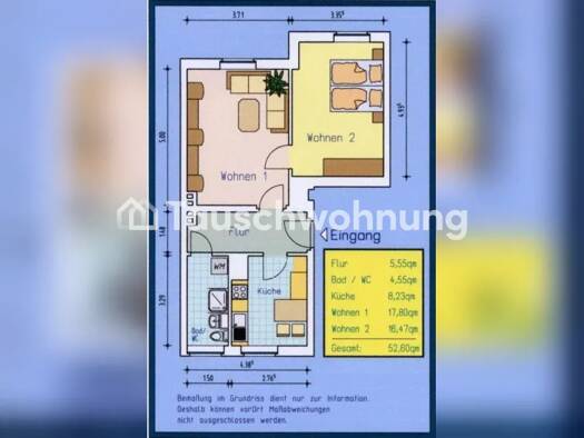 Wohnung zur Miete Tauschwohnung 380 € 2 Zimmer 55 m² 3. Geschoss Südvorstadt-Ost Ortsamtsbereich Plauen 01069