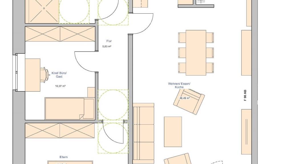 Wohnung zum Kauf - Erstbezug provisionsfrei 374.400 € 3 Zimmer 95 m² frei ab sofort Rhade Dorsten 46286