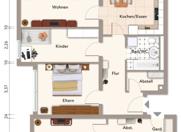 Wohnung zum Kauf 149.000 € 4 Zimmer 116,8 m² Dernbach 56428