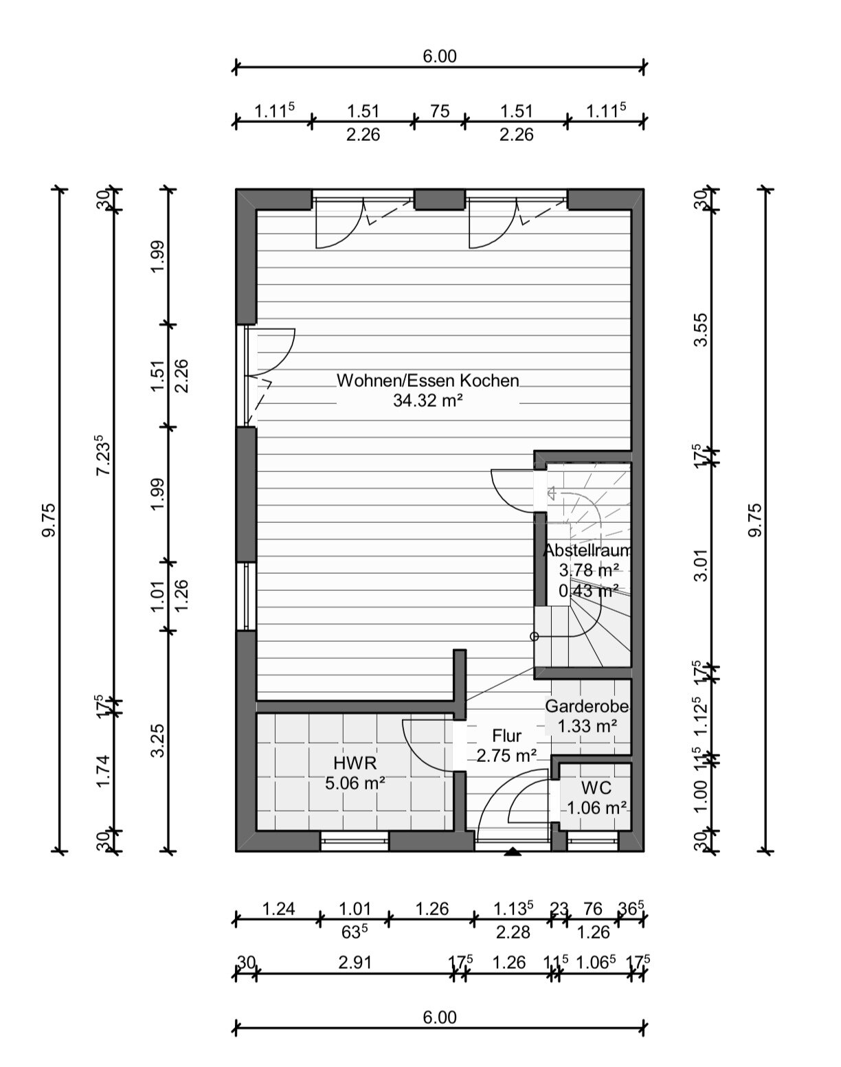 Reihenendhaus zum Kauf 519.890 € 4 Zimmer 124 m²<br/>Wohnfläche 176 m²<br/>Grundstück Rahlstedt Hamburg 22145