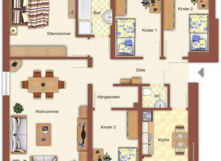 Wohnung zur Miete 999 € 5 Zimmer 99,1 m² 1. Geschoss frei ab 31.05.2026 Königsberger Straße 22 Windberg Mönchengladbach 41063