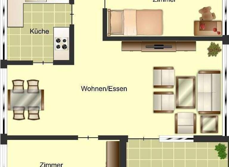 Wohnung zur Miete 609 € 3 Zimmer 75 m² 3. Geschoss Pommernstraße 31 Bocholt 46395