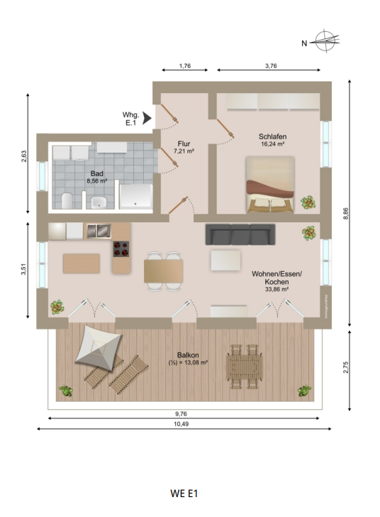 Immobilie in Mitterfels - JETZT AFA 5% sichern! Neubauwohnung mit Aufzug im KFW 55 Stand! - Bild 3
