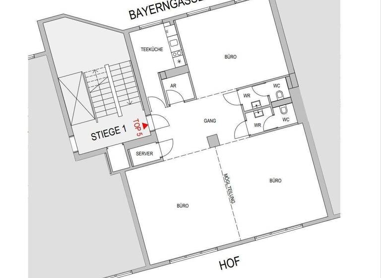Bürofläche zur Miete - Erstbezug 1.823 € 122 m² Bürofläche Wien 1030