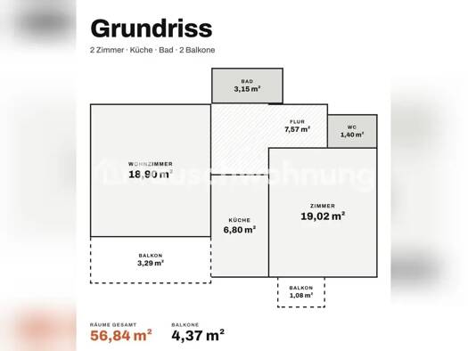 Wohnung zur Miete Tauschwohnung 1.400 € 2,5 Zimmer 57 m² Moosach München 80992