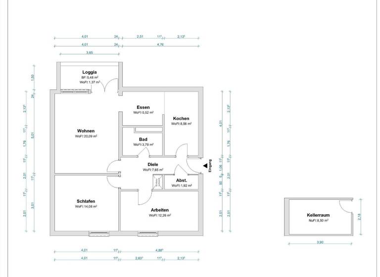 Wohnung zum Kauf 205.000 € 3 Zimmer 75,2 m² 3. Geschoss Vogelstang Mannheim 68309