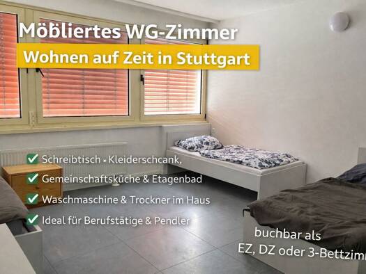 WG-Zimmer zur Miete auf Zeit 610 € 26 m² frei ab 31.01.2028 Hedelfinger Straße Wangen Wangen 70327