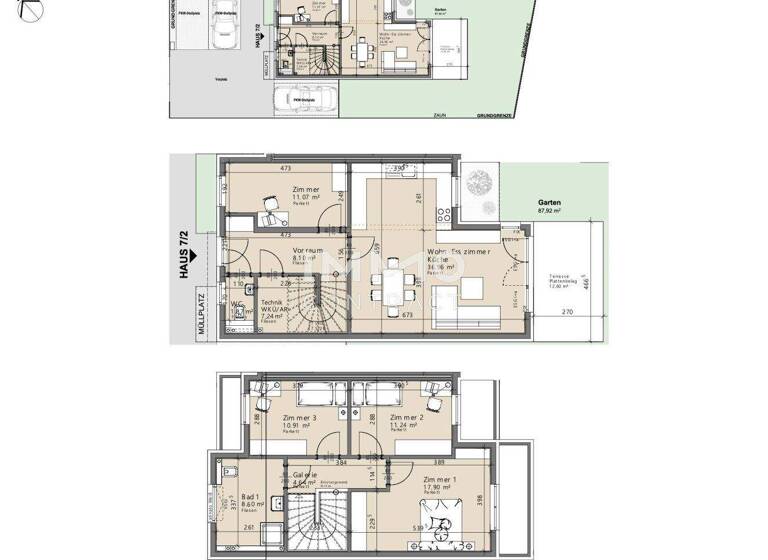 Doppelhaushälfte zum Kauf - Erstbezug 522.529 € 5 Zimmer 118,5 m² Mühlleiten 2301