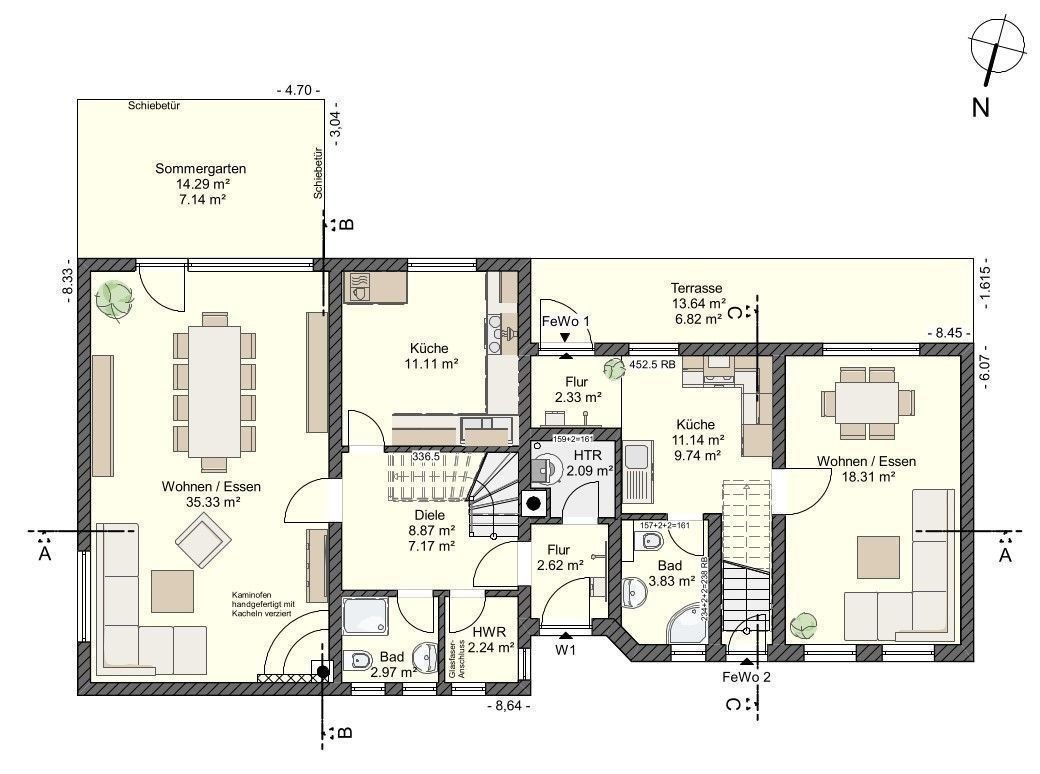 Doppelhaushälfte zum Kauf provisionsfrei 525.000 € 4 Zimmer 185 m²<br/>Wohnfläche 500 m²<br/>Grundstück ab sofort<br/>Verfügbarkeit Zingst Zingst 18374