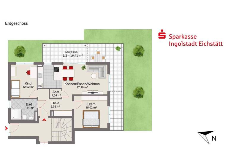 Wohnung zum Kauf provisionsfrei 550.000 € 3 Zimmer 88,8 m² frei ab sofort Friedrichshofen Ingolstadt 85049